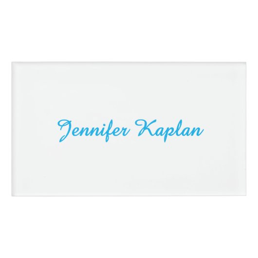 Badge D'identification Classical Handwriting Minimalist Professional (Devant)