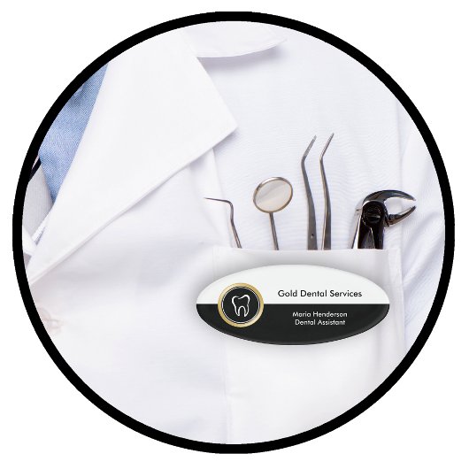 Badge D'identification Classy Dentist Office Nom du personnel Tags