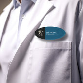 Badge D'identification Classy Pharmist Oval Nom Modèle de conception de b