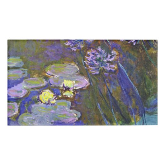 Badge D'identification Claude Monet Water Lilies Agapanthus (Devant)