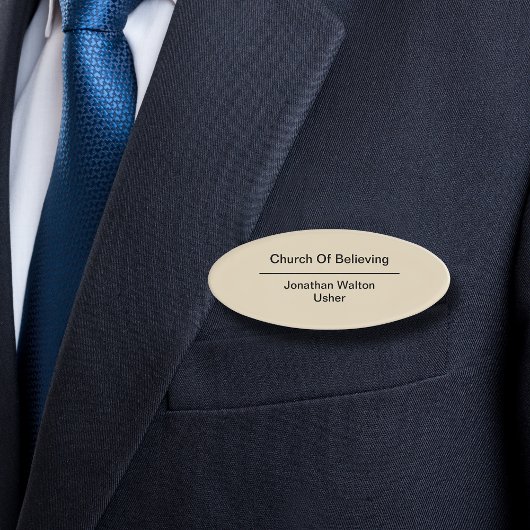 Badge D'identification Clergé De L'Église Chrétienne Et Usher