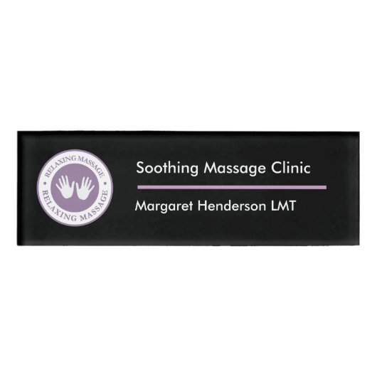 Badge D'identification Clinique de thérapie de massage (Devant)