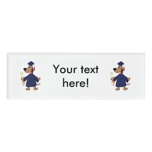 Badge D'identification Clipart de graduation de chien (Devant)
