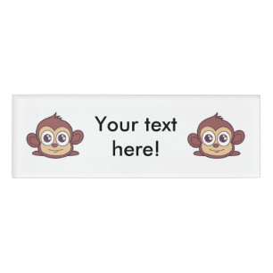 Badge D'identification Clipart de singe mignon