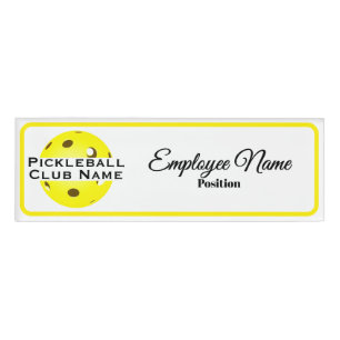 Badge D'identification Club de Pickleball Étiquette Personnalisée pour le