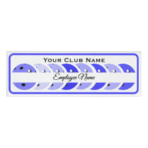 Badge D'identification Club de Pickleball Étiquettes Personnalisées Emplo