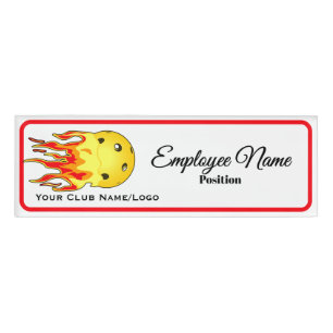 Badge D'identification Club de Pickleball Logo Personnalisé Employé 