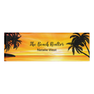 Badge D'identification Coastal Beach Realtor Nom Tags