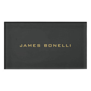 Badge D'identification Coin rond gris or couleur professionnelle