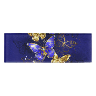 Badge D'identification Composition avec papillons Sapphire