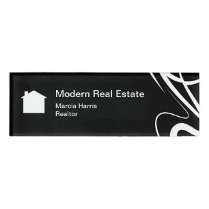 Badge D'identification Concepteur moderne d'immobiliers