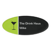 Badge D'identification Conception de verre de cocktail Bartender moderne (Devant)