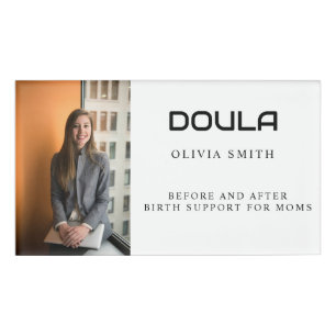 Badge D'identification Conception d'identité de nom photo de doula profes