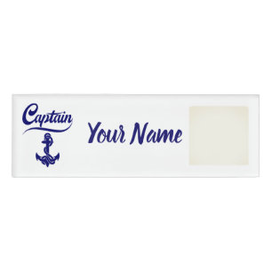 Badge D'identification Conception nautique d'ancre de voilier capitaine