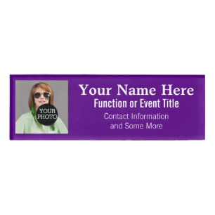 Badge D'identification Concevez facilement votre propre logo en violet