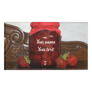 Badge D'identification confiture de fraise