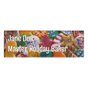 Badge D'identification Cookies de Noël Je Cuisine de vacances colorée