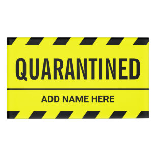 Badge D'identification Coronavirus Auto-isolement Quarantaine