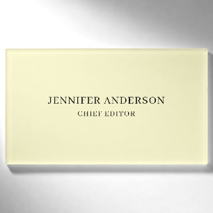 Badge D'identification Couleur crème Moderne Minimaliste Uni Professionne