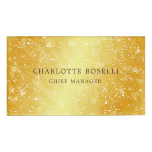 Badge D'identification Couleur d'or professionnelle minimaliste