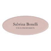 Badge D'identification Couleur or simple Rose unique et élégante