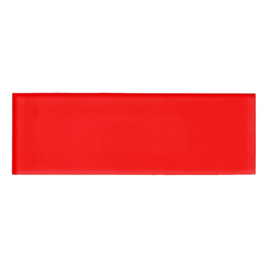 Badge D'identification Couleur simple rouge uni (Devant)