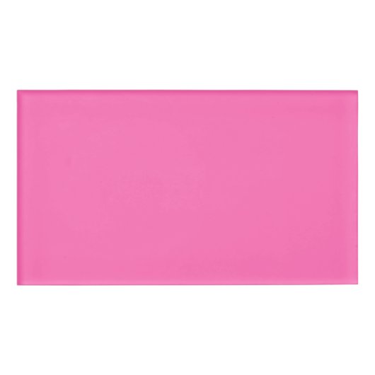 Badge D'identification Couleur solide : Rose chaud #2 (Devant)