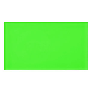 Badge D'identification Couleur solide verte néon   Classique