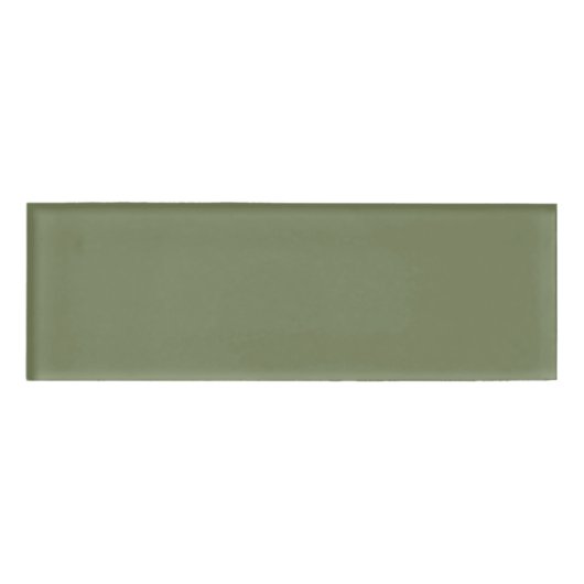 Badge D'identification Couleur solide verte Sage (Devant)