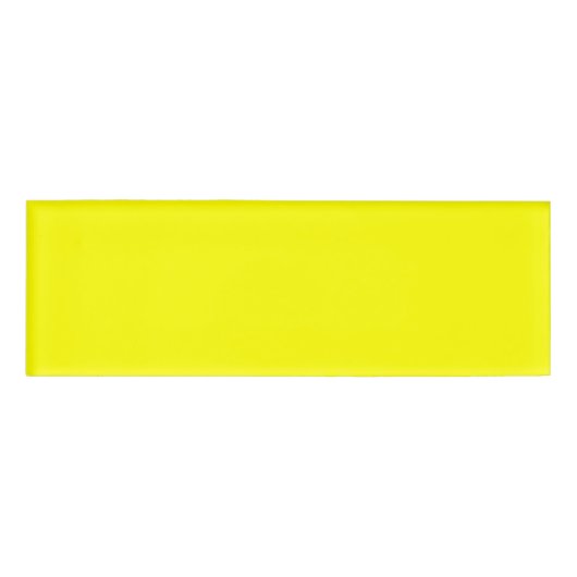 Badge D'identification Couleur uni jaune néon (Devant)
