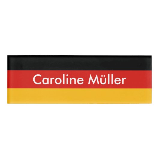 Badge D'identification COULEURS DE DRAPEAU ALLEMANDE + vos idées (Devant)