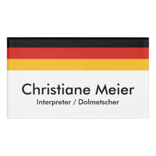 Badge D'identification COULEURS DE DRAPEAU ALLEMANDE + vos idées