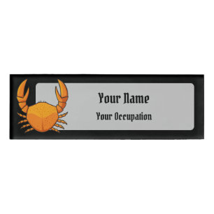 Badge D'identification Crab orange