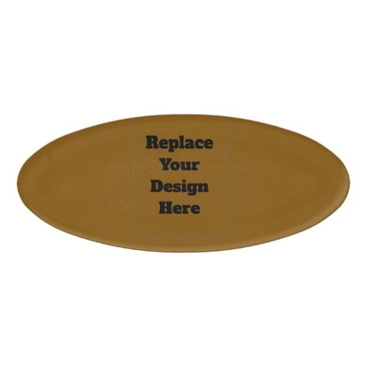 Badge D'identification Créez Votre Propre Brun (Devant)