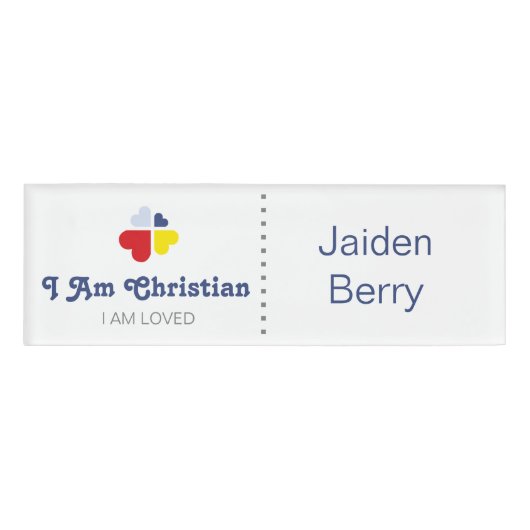 Badge D'identification Croix des coeurs (Devant)