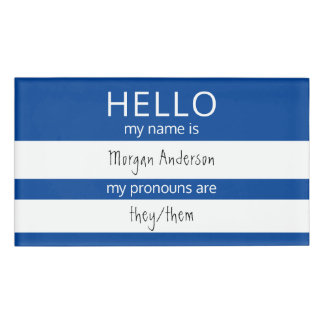 Badge D'identification Custom HELLO Mon Nom Pronounouns Est Un Insigne