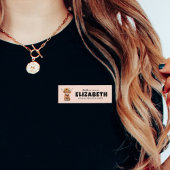 Badge D'identification Customisé Bonjour Mon Nom Est Cute Cow Nom Magnéti