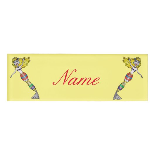 Badge D'identification Cute Blonde Mermaid Thunder_Cove (Devant)