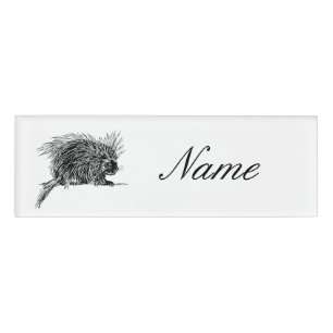 Badge D'identification Cute Bristly Hedgehog Thunder_Cove