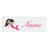 Badge D'identification Cute Mermaid à queue rose Thunder_Cove (Devant)