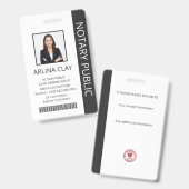 Badge d'identification d'agent de signature de prê (Avant & arrière)
