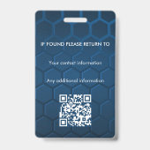 Badge d'identification d'agent de signature de prê (Arrière)