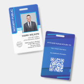 Badge d'identification d'agent de signature de prê (Avant & arrière)