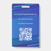 Badge d'identification d'agent de signature de prê (Arrière)