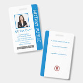 Badge d'identification d'agent de signature de prê (Avant & arrière)
