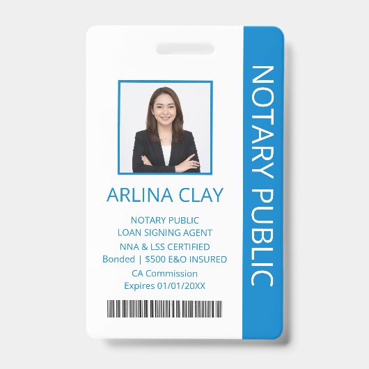 Badge d'identification d'agent de signature de prê (Avant)