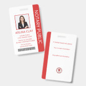 Badge d'identification d'agent de signature de prê (Avant & arrière)
