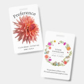 Badge d'identification Dahlia préféré (Avant & arrière)