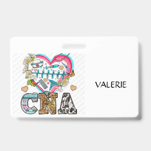 Badge d'identification d'aide-soignant certifié CN