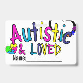 Badge d'identification d'alerte de carte d'autisme (Avant)